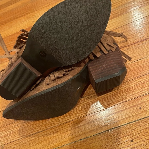 Coconuts by Matisse Fringe Suede Ankle Boots - Brown - Picture 2 of 6
